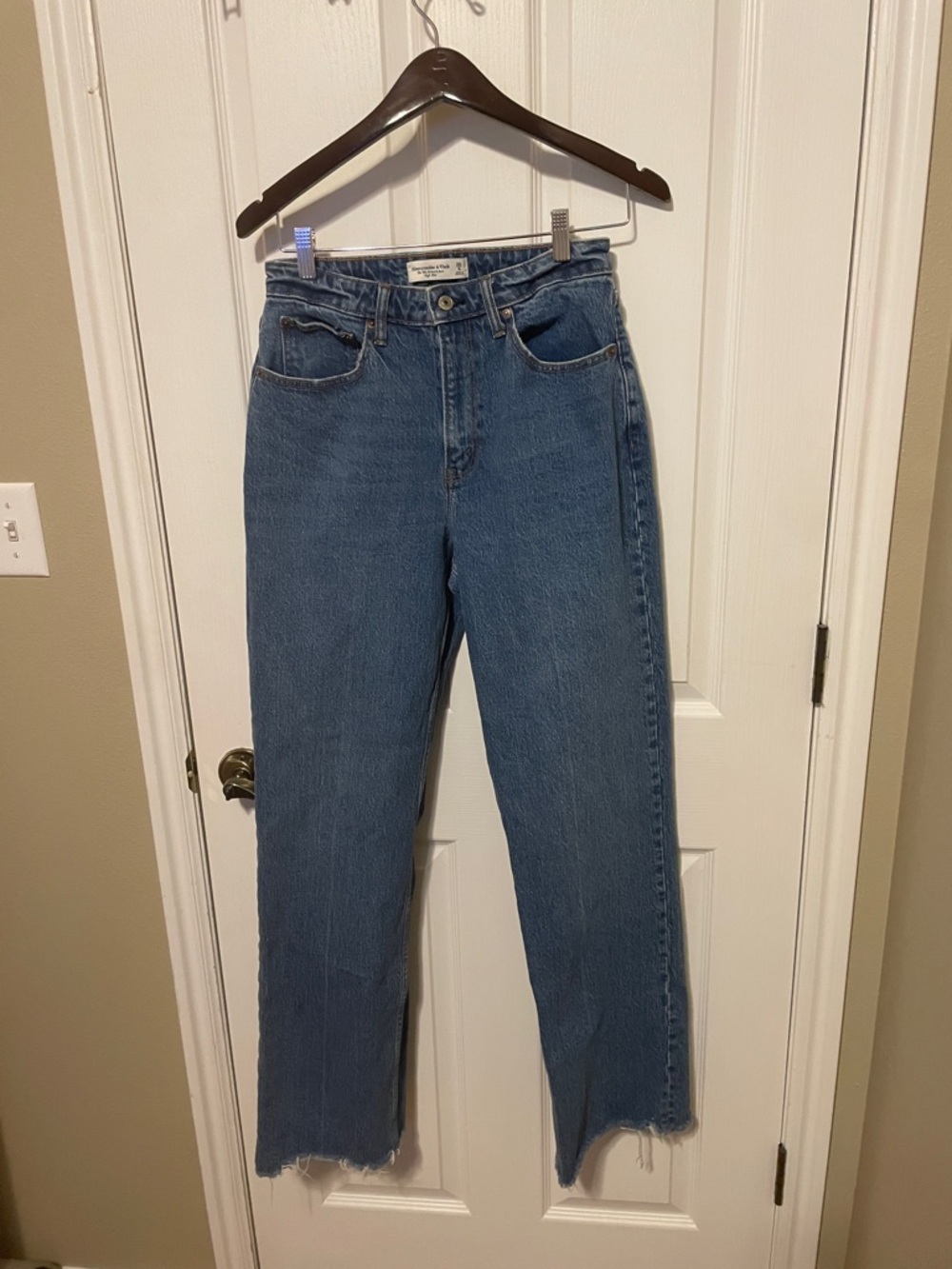 Abercrombie & Fitch Straight-Leg Blue Jeans